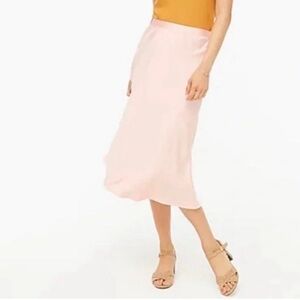 J. Crew Gwyneth Lightweight Spring Slip Skirt In Light Pink Size M